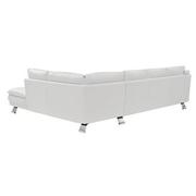 Rio White Leather Corner Sofa w/Right Chaise  alternate image, 2 of 8 images.