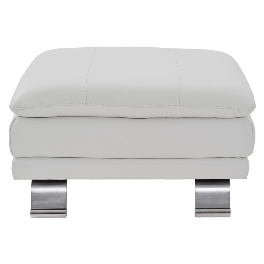 Rio White Leather Ottoman  main image, 1 of 5 images.