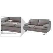Rio Light Gray Leather Loveseat  alternate image, 8 of 8 images.