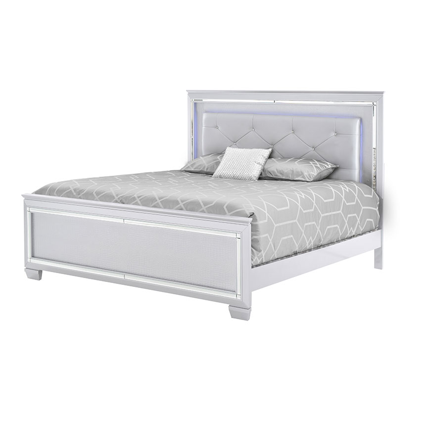 Isabel Gray Queen Panel Bed El Dorado Furniture
