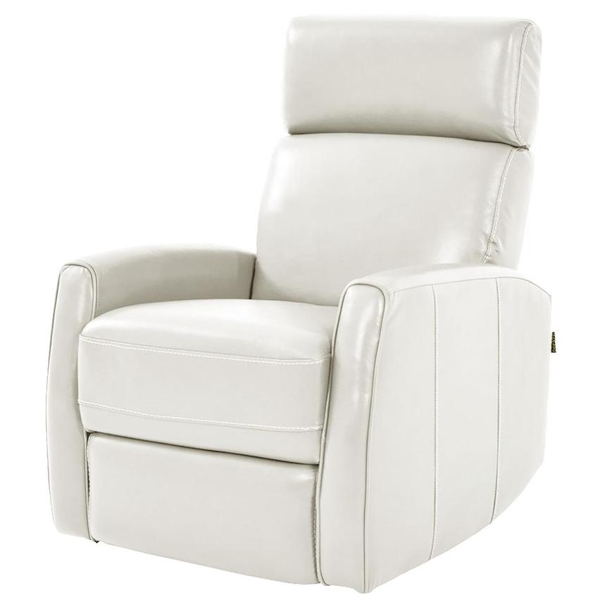 Lucca White Leather Power Recliner El Dorado Furniture