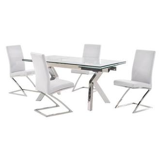 Lynne Clear/Jade White 5-Piece Dining Set