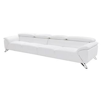 Tesla White Oversized Leather Sofa