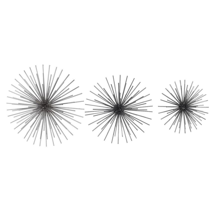 Sea Urchin Gray Set of 3 Wall Decor  main image, 1 of 4 images.
