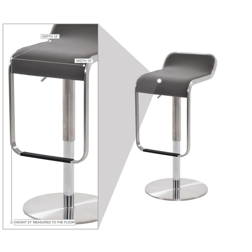 Binx Gray Adjustable Stool alternate image, 7 of 7 images.