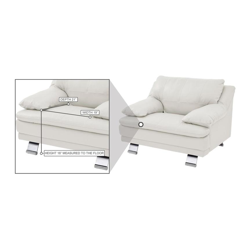 Rio White Leather Chair alternate image, 7 of 7 images.