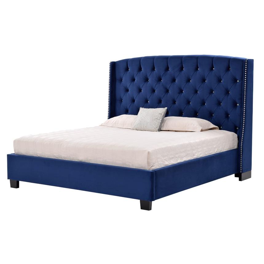 Majestic Blue King Platform Bed El Dorado Furniture