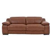 Gian Marco Tan Leather Power Reclining Sofa  main image, 1 of 10 images.