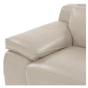 Gian Marco Light Gray Leather Power Recliner  alternate image, 6 of 10 images.
