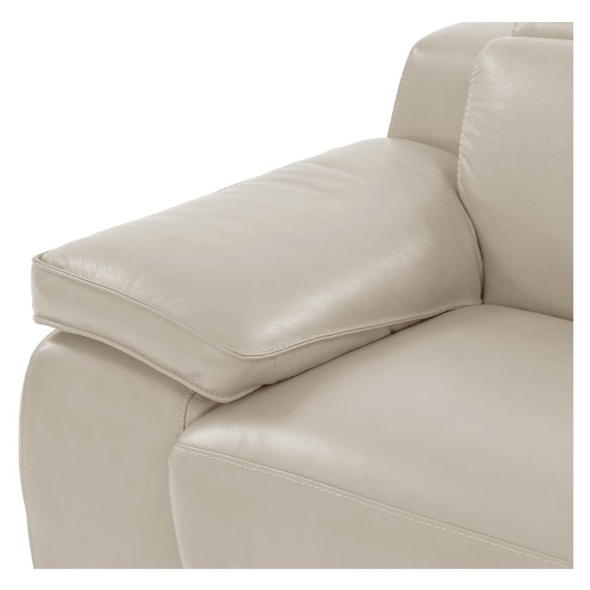 Gian Marco Light Gray Leather Power Reclining Loveseat  alternate image, 6 of 10 images.