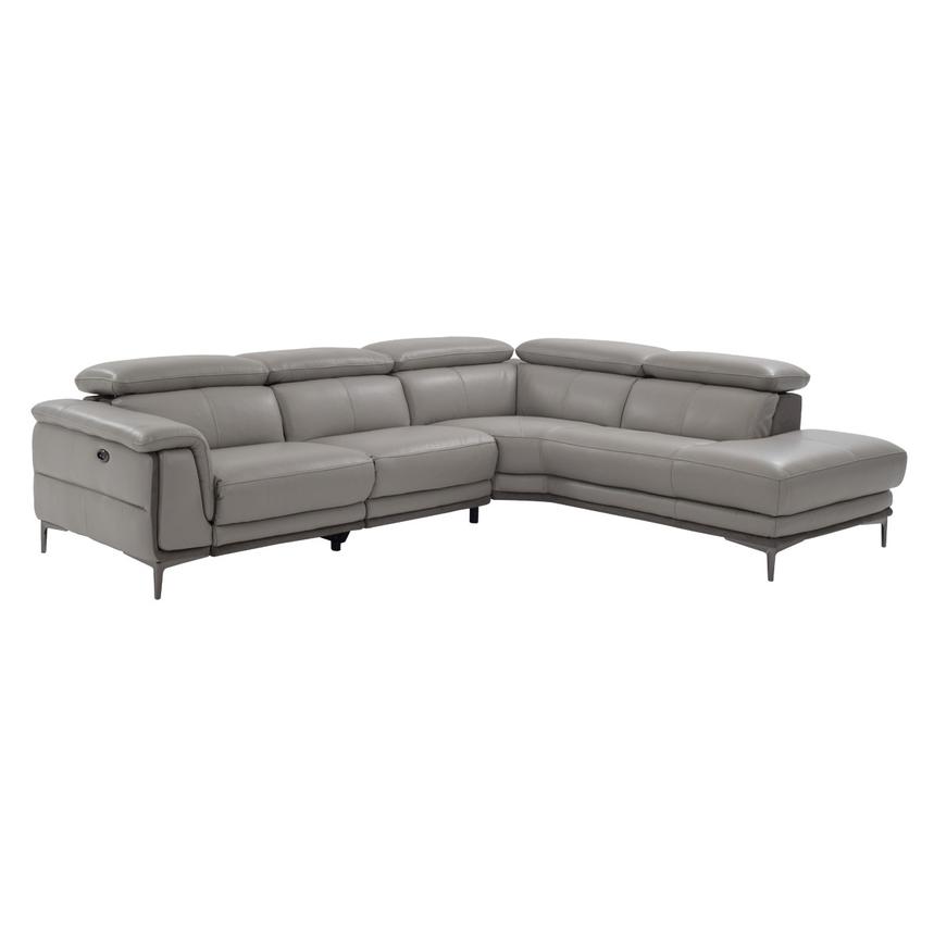 Richardson Leather Power Reclining Sofa w/Right Chaise  main image, 1 of 12 images.