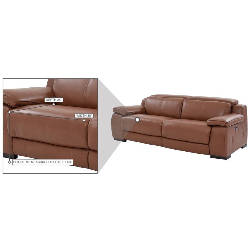 Gian Marco Tan Leather Power Reclining, Tan Leather Sleeper Couch