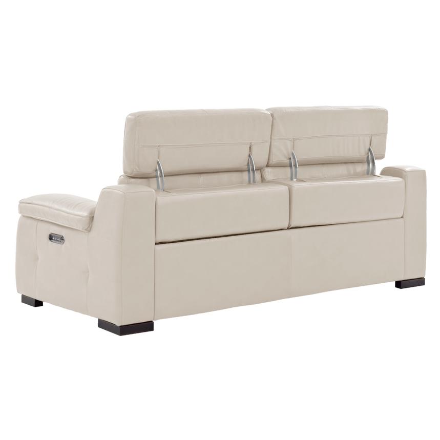 Gian Marco Light Gray Leather Power Reclining Sofa alternate image, 4 of 9 images.