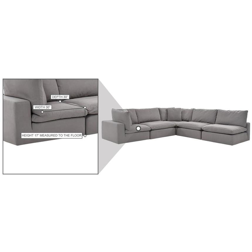 Nube II Gray Sectional Sofa El Dorado Furniture