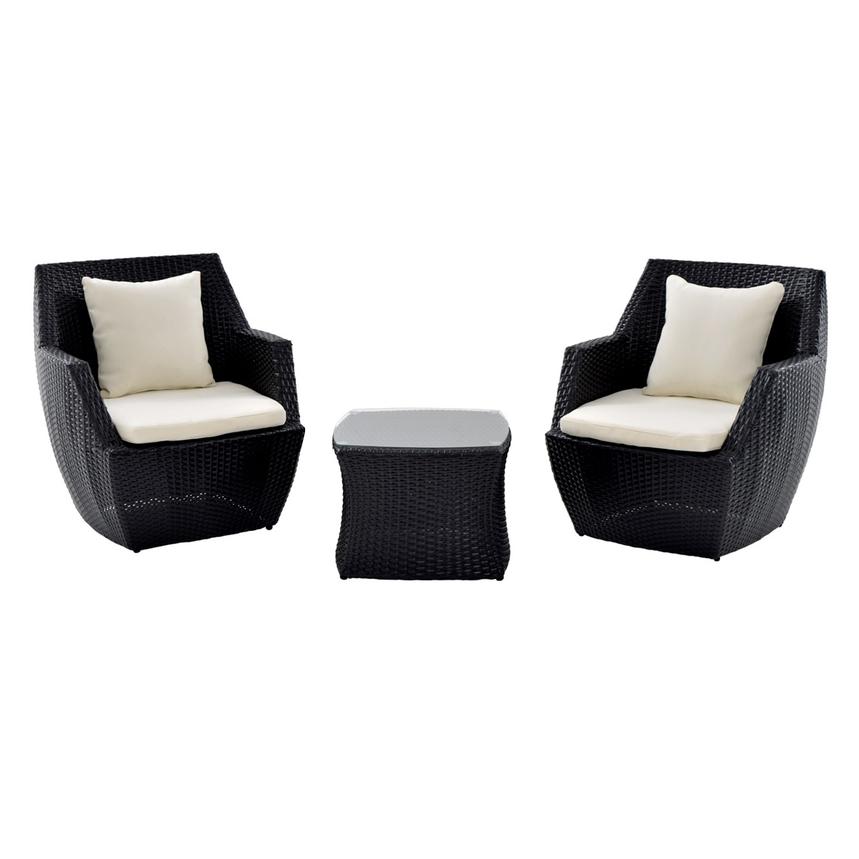 Neilina Black 3-Piece Patio Set | El Dorado Furniture