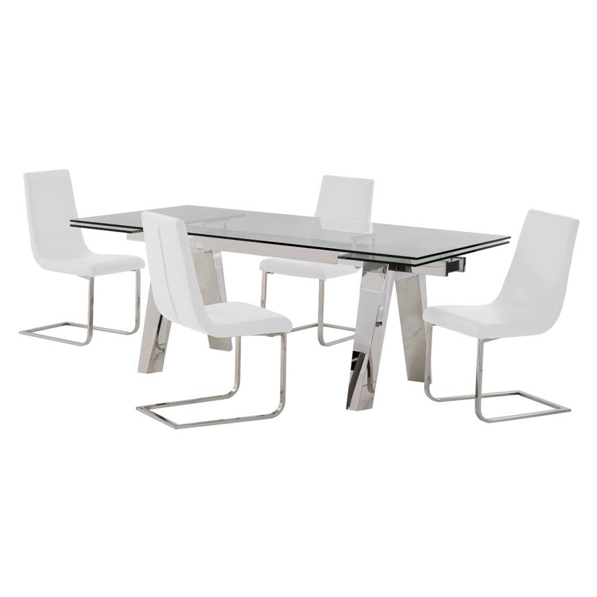Madox/Lea White 5-Piece Dining Set  main image, 1 of 11 images.