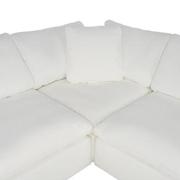 Nube White Corner Sofa with 5PCS/3 Armless Chairs  alternate image, 5 of 10 images.