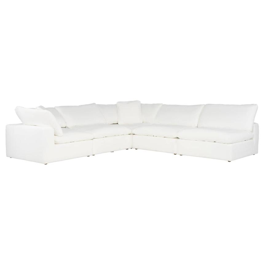 Nube White Corner Sofa with 5PCS/3 Armless Chairs  main image, 1 of 10 images.