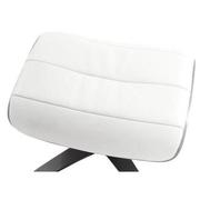 Enzo Pure White Leather Ottoman  alternate image, 3 of 5 images.