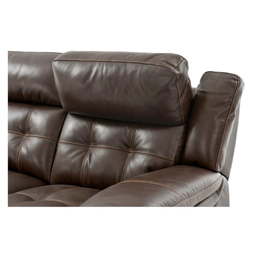 Stallion Brown Leather Power Reclining Loveseat  alternate image, 6 of 10 images.