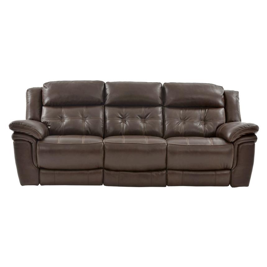 Stallion Brown Leather Power Reclining Sofa  main image, 1 of 10 images.