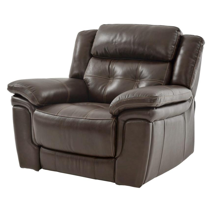 Stallion Brown Leather Power Recliner El Dorado Furniture