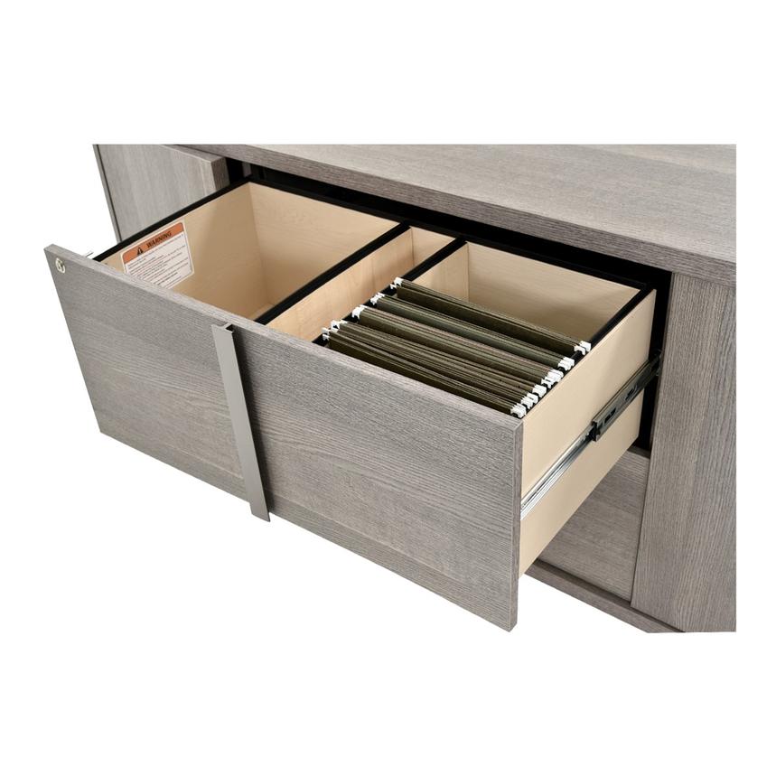 Tivo Gray Credenza w/Hutch  alternate image, 8 of 11 images.