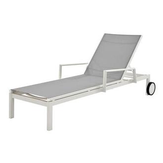 Small white chaise discount lounge