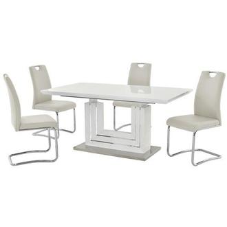Lila White 5-Piece Dining Set