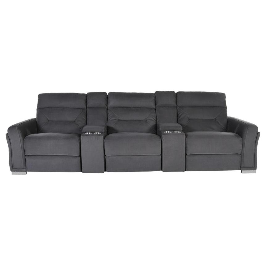 Kim Gray Home Theater Seating with 5PCS/2PWR  alternate image, 4 of 8 images.