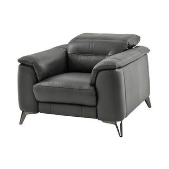 Anabel Gray Leather Power Recliner