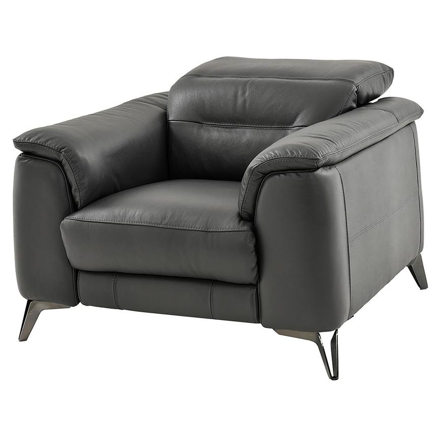 Anabel Gray Leather Power Recliner  main image, 1 of 13 images.