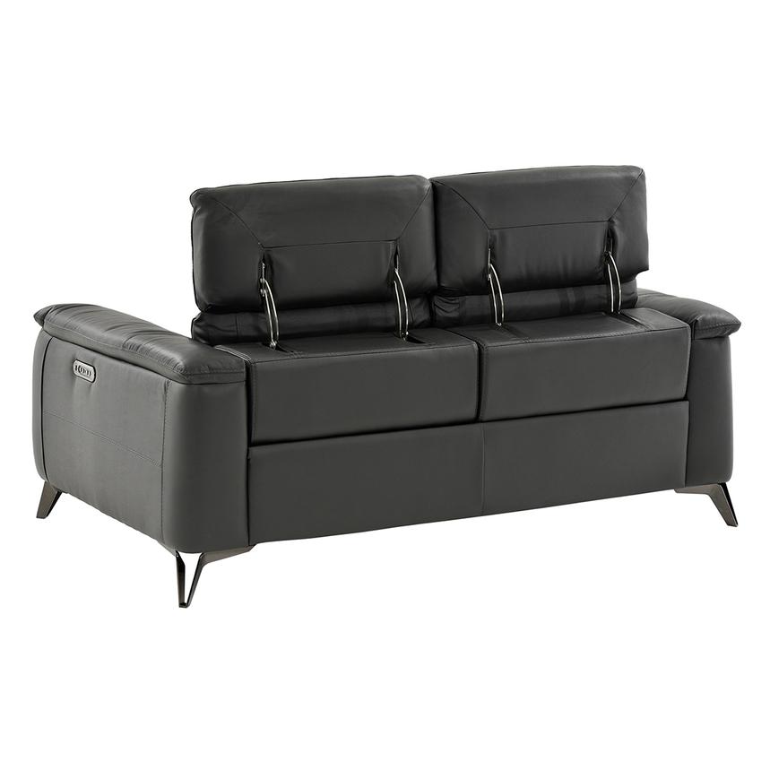 Anabel Gray Leather Power Reclining Sofa  alternate image, 5 of 13 images.