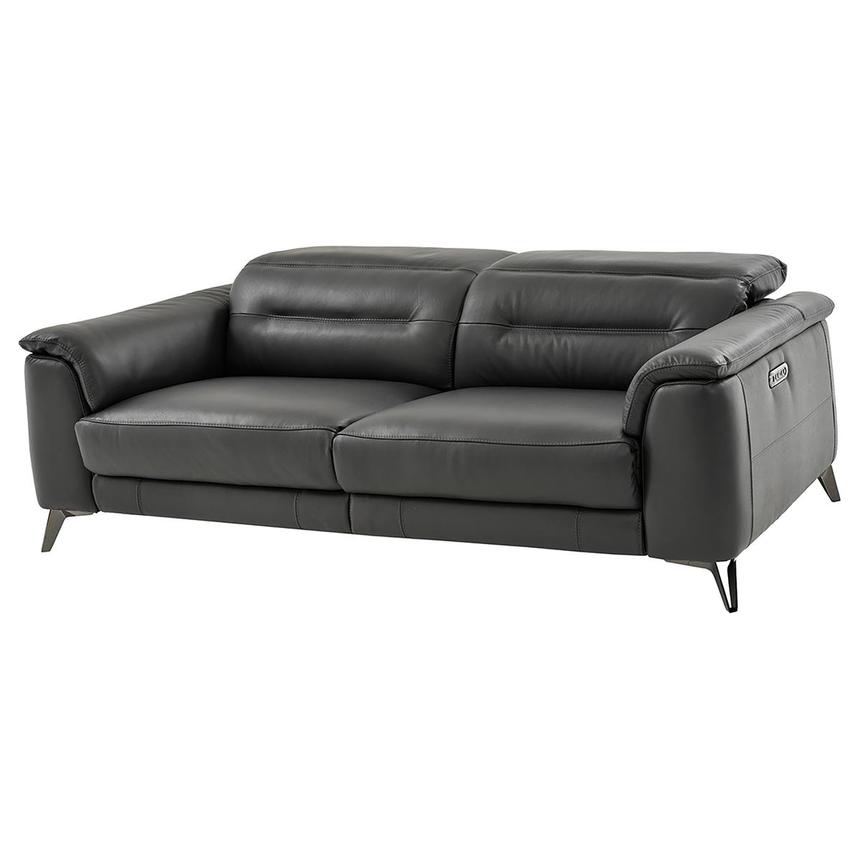Anabel Gray Leather Power Reclining Sofa  main image, 1 of 14 images.