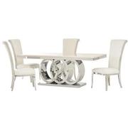 Lillian/Joy White 5-Piece Dining Set  main image, 1 of 12 images.