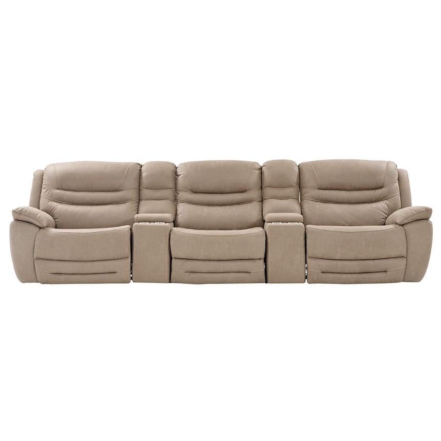 Dan Cream Home Theater Seating with 5PCS/2PWR  alternate image, 4 of 10 images.
