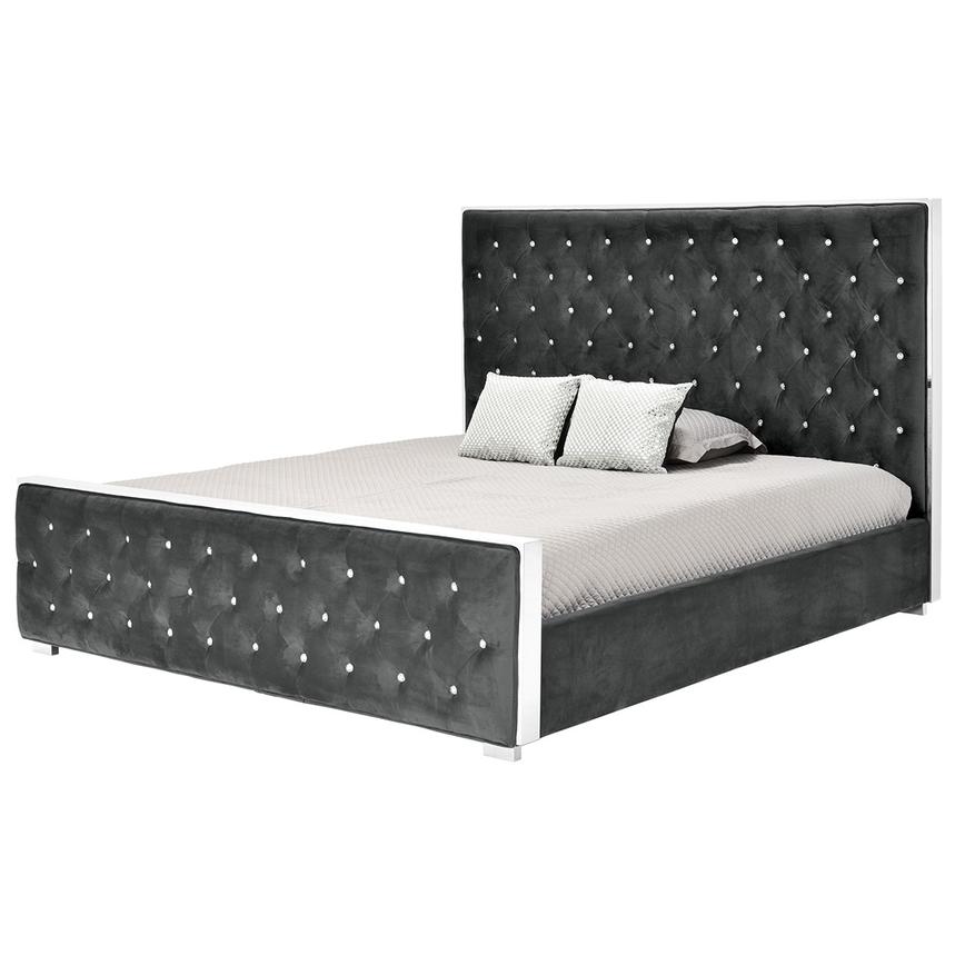 Orbit Gray King Panel Bed El Dorado Furniture