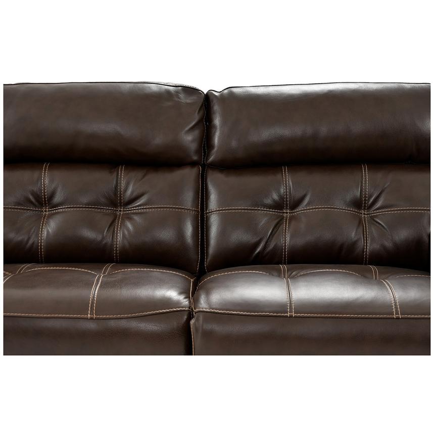 Stallion Brown Leather Power Reclining Sectional with 6PCS/3PWR  alternate image, 7 of 12 images.