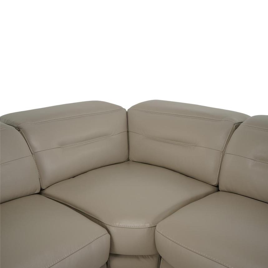 Anabel Cream Home Theater Leather Seating with 5PCS/2PWR  alternate image, 5 of 10 images.
