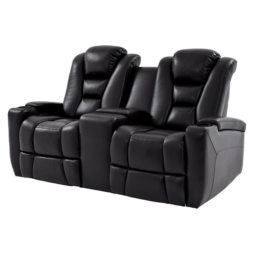 Transformer Ii Black Power Reclining Sofa W Console