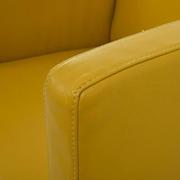 Cute Yellow Leather Swivel Chair  alternate image, 7 of 9 images.