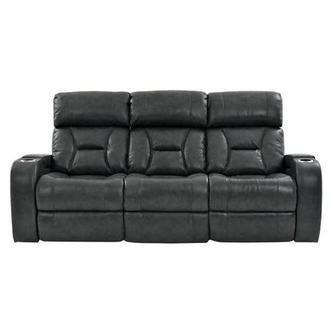 Gio Gray Leather Power Reclining Sofa