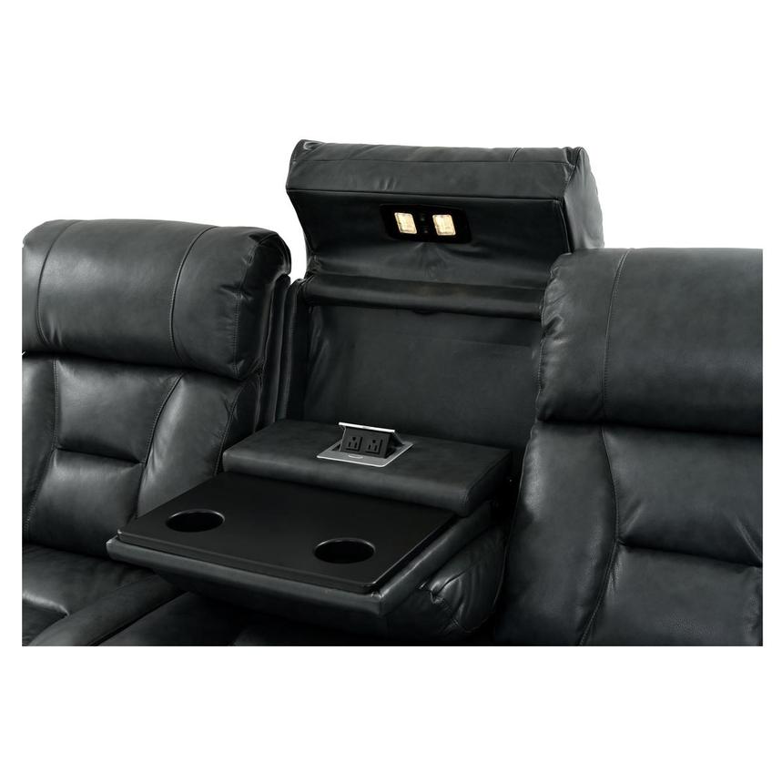 Gio Gray Leather Power Reclining Sofa  alternate image, 6 of 16 images.