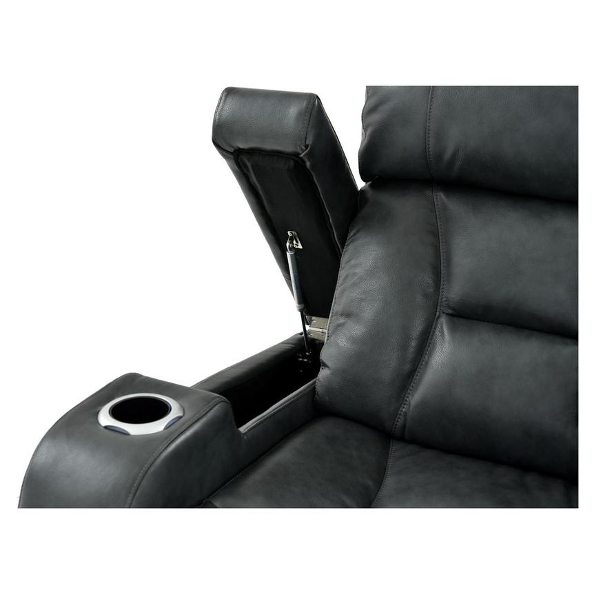 Gio Gray Leather Power Recliner alternate image, 7 of 14 images.