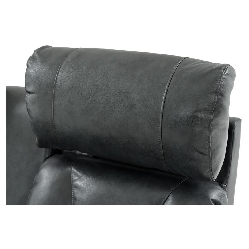 Gio Gray Leather Power Reclining Sofa w/Console alternate image, 12 of 15 images.