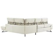 Toronto White Leather Power Reclining Sofa w/Right Chaise  alternate image, 3 of 11 images.