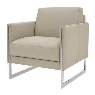 Coco Taupe Leather Accent Chair
