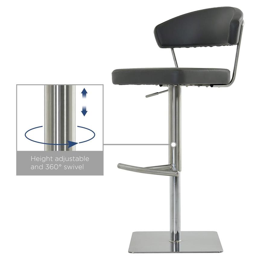 Bold Gray Adjustable Stool alternate image, 7 of 8 images.