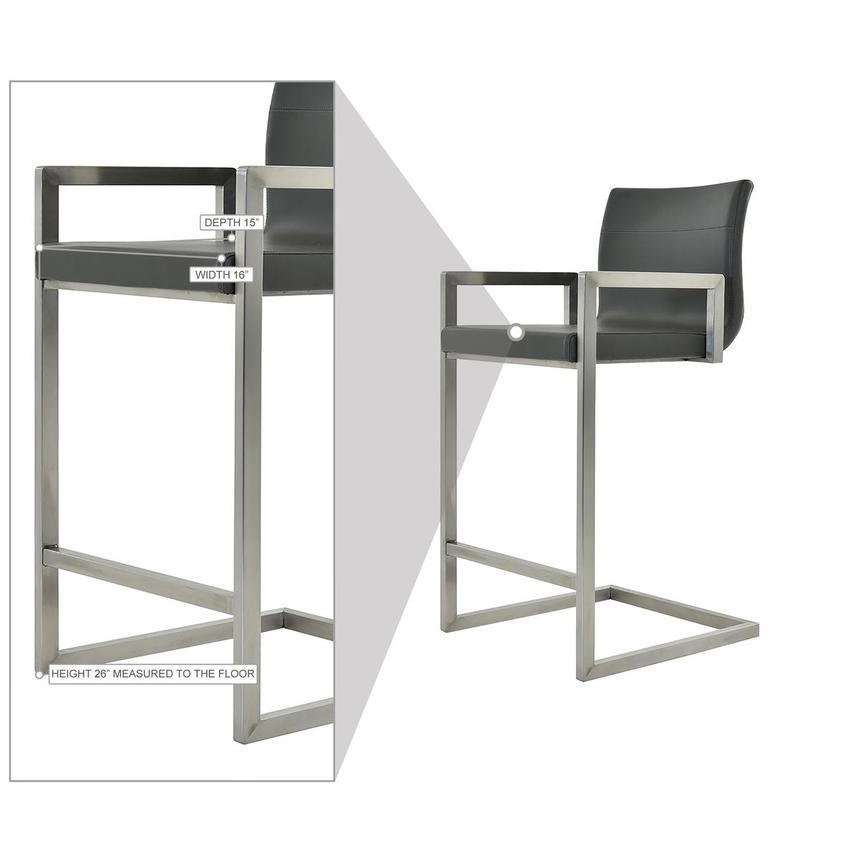 Carlyn Gray Counter Stool alternate image, 7 of 7 images.