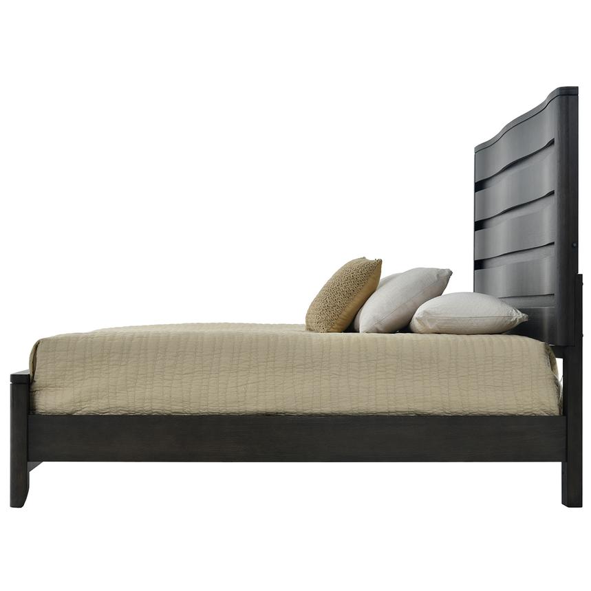 Furniture of America Seboya Gray King Panel Bed with LED Light and